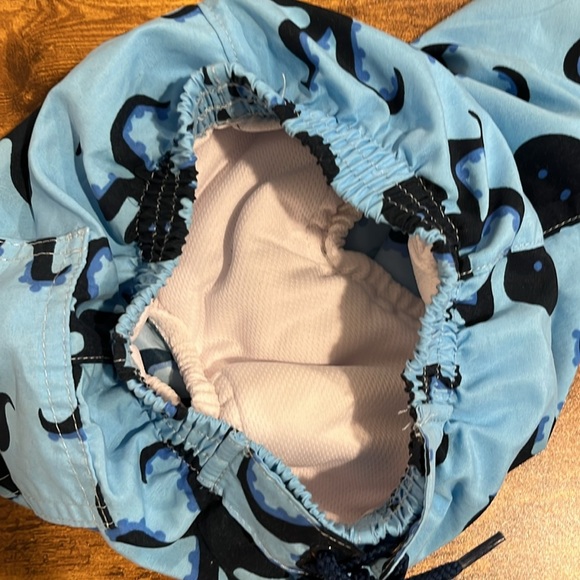 IPLAY Infant 12mo Swim Trunks Swim Diaper Mesh Lined UPF 50+ Octopus Blue Navy - Picture 6 of 6